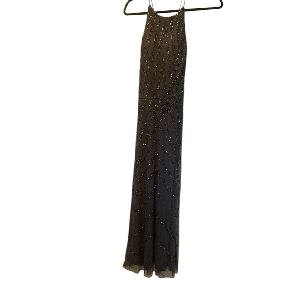 Adrianna Pappel Gray Evening Gown